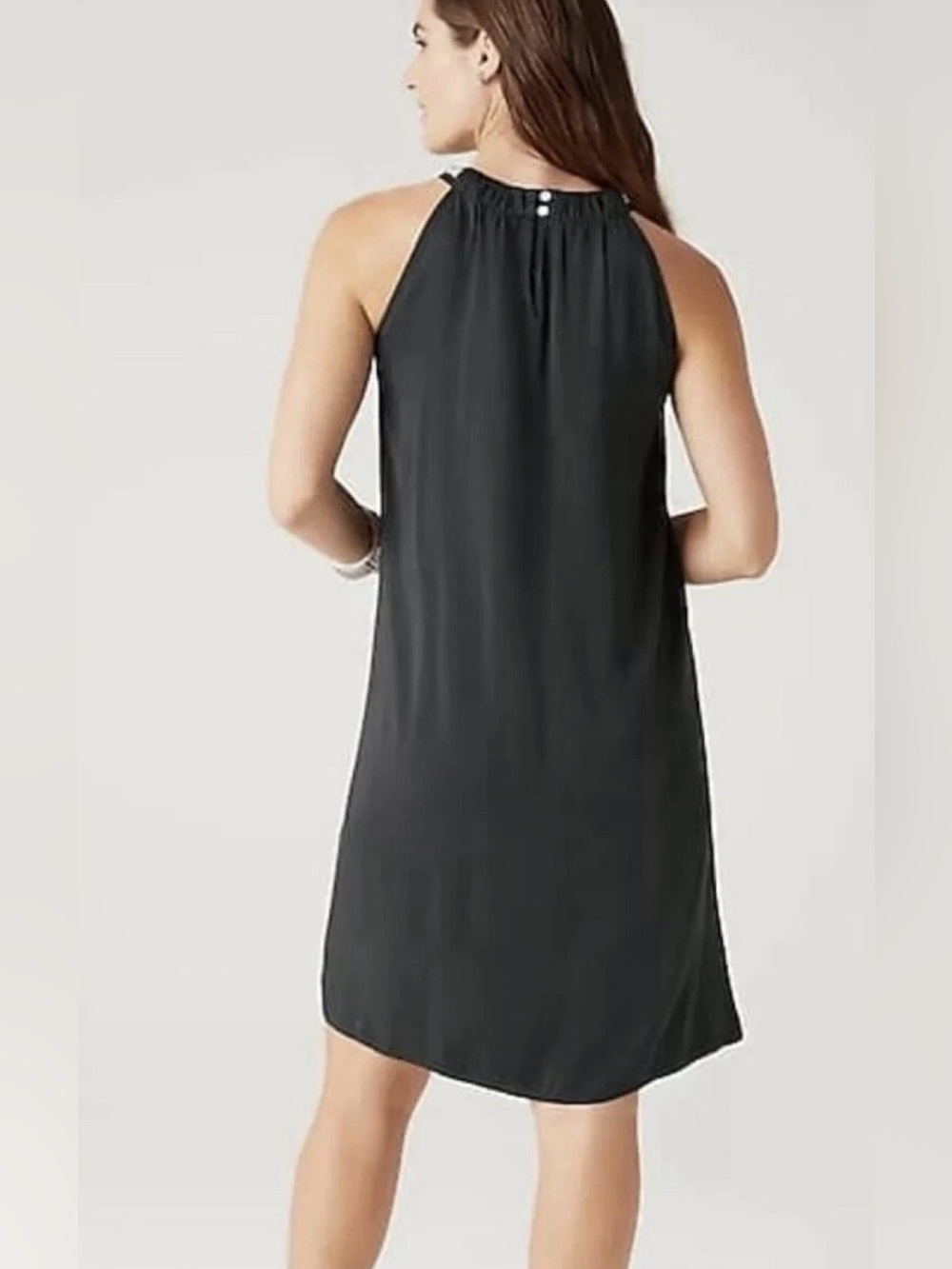 J.Jill Embellished Halter-Neck Dress Greystone M 100% Lenzing - Picture 16 of 16
